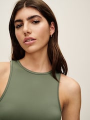 Olive Green Supersoft Active Tank - Image 5 of 7