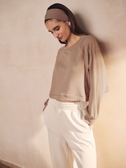 Neutral Soft Touch Raglan Sleeve Sweatshirt - Image 1 of 6