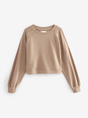 Neutral Soft Touch Raglan Sleeve Sweatshirt - Image 5 of 6