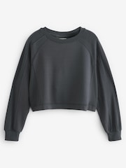 Slate Grey Soft Touch Raglan Sleeve Sweatshirt - Image 5 of 6