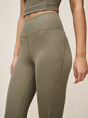 Olive Green Supersoft Everyday Sports Leggings - Image 4 of 7
