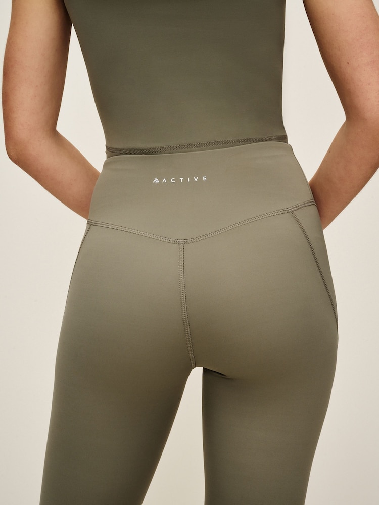 Olive Green Supersoft Everyday Sports Leggings - Image 5 of 7