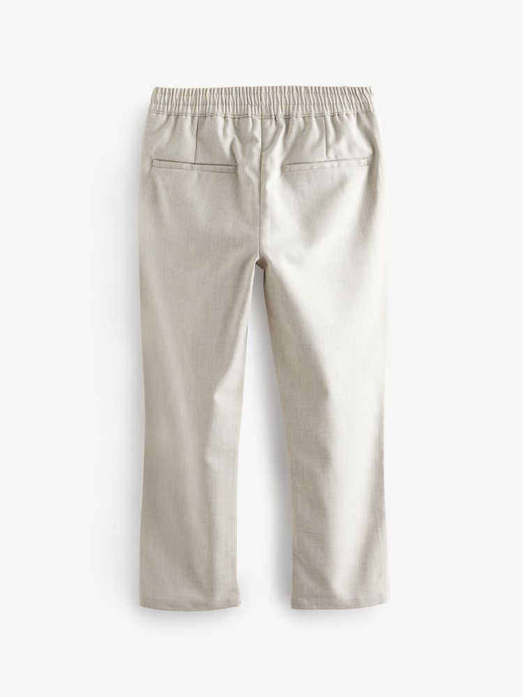 Ecru Neutral Smart Linen Blend Trousers (3-16yrs) - Image 2 of 3