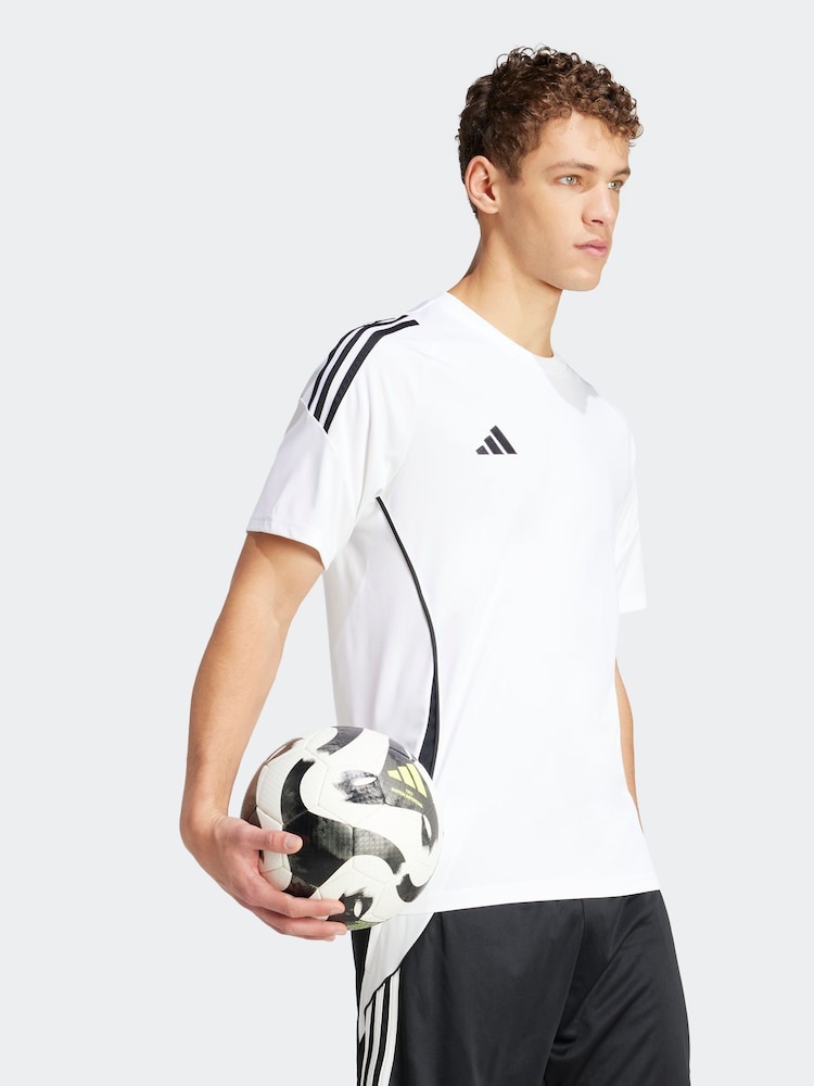 Alb - Tricou din jerseu adidas Tiro 24 - Image 3 of 9