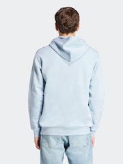 adidas Light Sky Blue Essentials Fleece 3-Stripes 100% Cotton Hoodie - Image 2 of 7