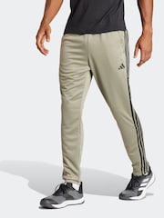 adidas Green 100% Cotton Train Essentials 3-Stripes Training Joggers - Image 1 of 7