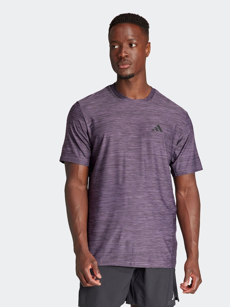 adidas Purple Train Essentials Stretch Training T-Shirt - Image 1 of 8