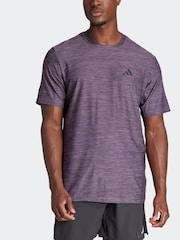 adidas Purple Train Essentials Stretch Training T-Shirt - Image 5 of 8