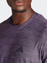 adidas Purple Train Essentials Stretch Training T-Shirt - Image 6 of 8