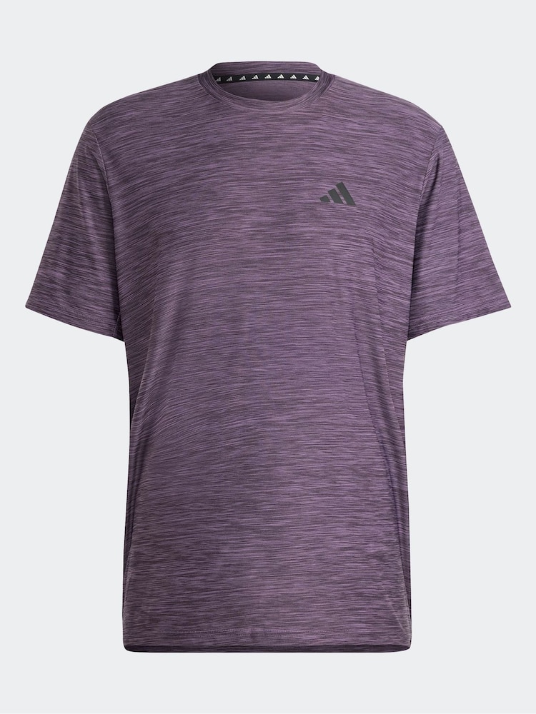 adidas Purple Train Essentials Stretch Training T-Shirt - Image 8 of 8