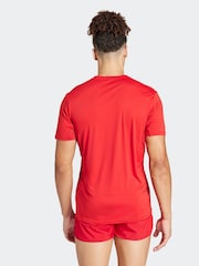 adidas Red Adizero Essentials Running T-Shirt - Image 2 of 6