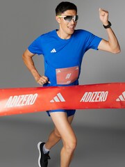 adidas Bright Blue Adizero Essentials Running T-Shirt - Image 10 of 17