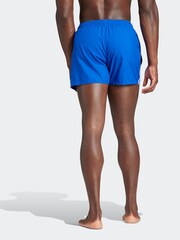 adidas Blue 3-Stripes CLX Very Short Length Swim Shorts - Image 2 of 6
