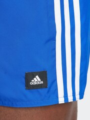 adidas Blue 3-Stripes CLX Very Short Length Swim Shorts - Image 5 of 6