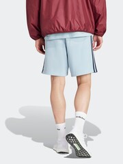 adidas Blue Sportswear Essentials French Terry 3-Stripes Shorts - Image 2 of 6