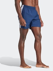 adidas Blue Originals Adicolor 3 Stripes Swim Shorts - Image 3 of 6
