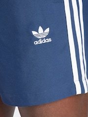 adidas Blue Originals Adicolor 3 Stripes Swim Shorts - Image 4 of 6
