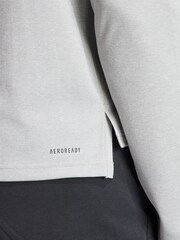 adidas Grey Train Essentials Training Long Sleeve Sweatshirt - Image 6 of 7