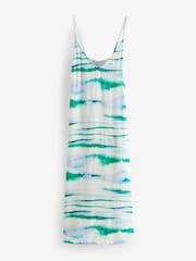 Tie Dye Print Midi Strappy Summer Slip Dress - Image 5 of 6
