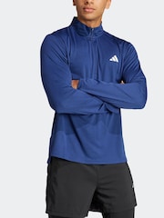 adidas Blue Train Essentials Training Long Sleeve Sweatshirt - Image 3 of 7