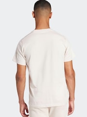 adidas Cream Essentials Single Jersey 3-Stripes 100% Cotton T-Shirt - Image 2 of 8