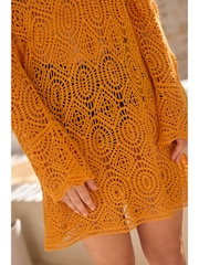Orange Crochet Cover-Up - Image 4 of 6