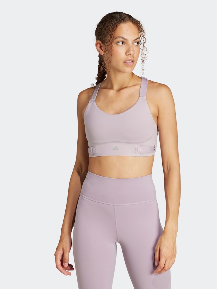 adidas Purple FastImpact Luxe Run High-Support Bra - Image 1 of 8 adidas Purple FastImpact Luxe Run High-Support Bra - Image 1 of 8