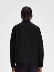Fred Perry Zip Through Lightweight Black Overshirt - Image 2 of 7