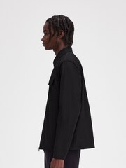 Fred Perry Zip Through Lightweight Black Overshirt - Image 3 of 7