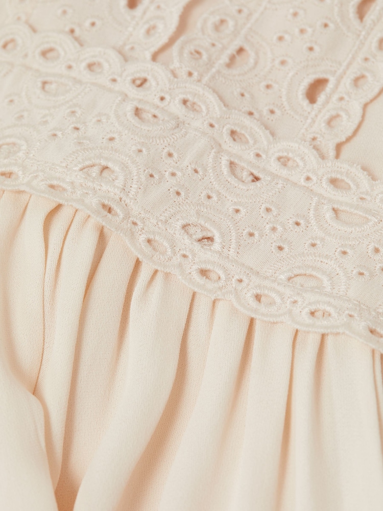 Reiss Ivory Tavi 9-14 yrs Long Sleeve Lace Dress - Image 6 of 6