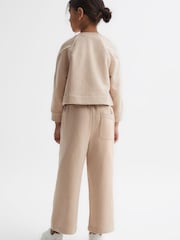 Reiss Camel Julia 9-14 yrs Embroidered Crew Neck Sweatshirt - Image 5 of 6
