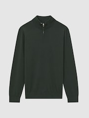 Reiss Forest Blackhall Merino Wool Half-Zip Jumper - Image 2 of 5