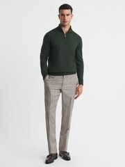 Reiss Forest Blackhall Merino Wool Half-Zip Jumper - Image 4 of 5