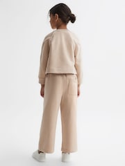 Reiss Camel Julia 4-9 yrs Embroidered Crew Neck Sweatshirt - Image 5 of 6