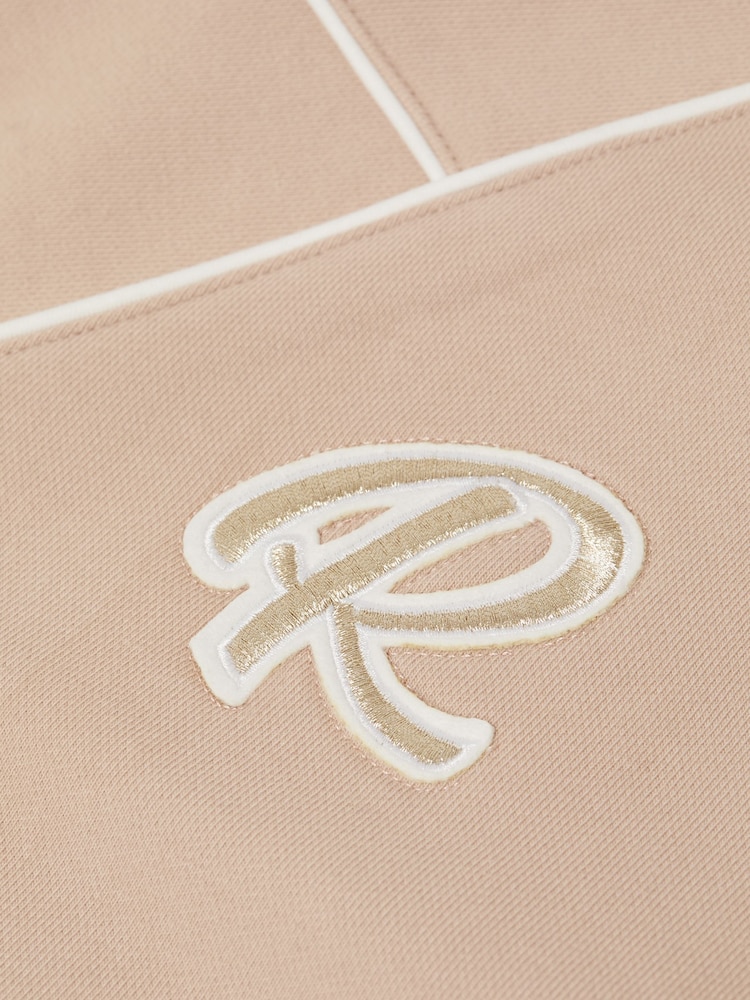 Reiss Camel Julia 4-9 yrs Embroidered Crew Neck Sweatshirt - Image 6 of 6