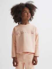 Reiss Pink Etta 9-14 yrs Sequin Motif Jumper - Image 3 of 6