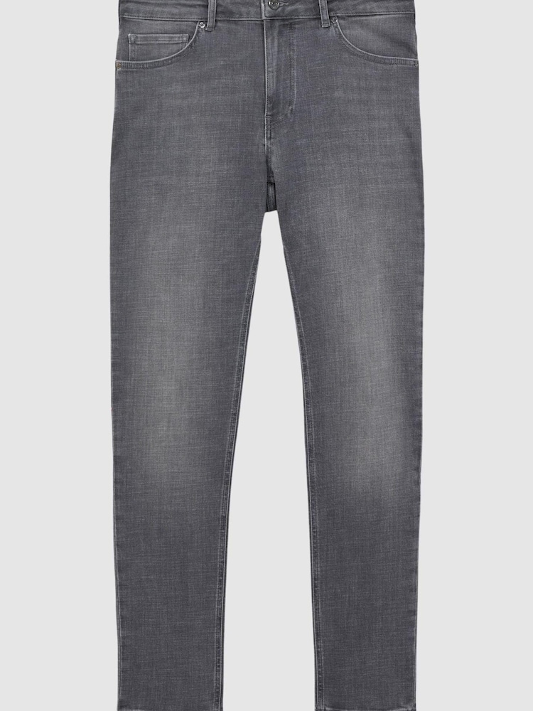 Reiss Grey Medesto Slim Fit Washed Jeans - Image 2 of 4