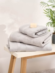Martex Grey Pure 650 GSM 100% Cotton Towel - Image 1 of 4