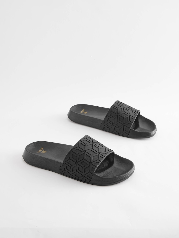 Noir - Mules en relief - Image 3 of 8