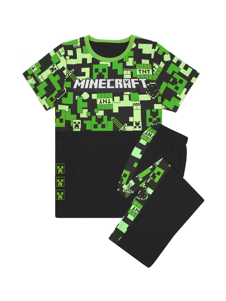 Vanilla Underground Green Minecraft Kids Pokemon Long Leg Pyjamas Set - Image 1 of 7