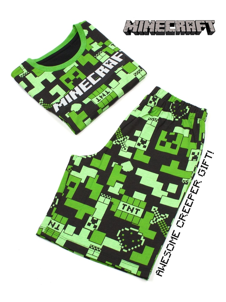 Vanilla Underground Green Minecraft Kids Pokemon Long Leg Pyjamas Set - Image 2 of 7