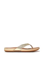 FitFlop Natural Gracie Leather Flip Flops - Image 1 of 4