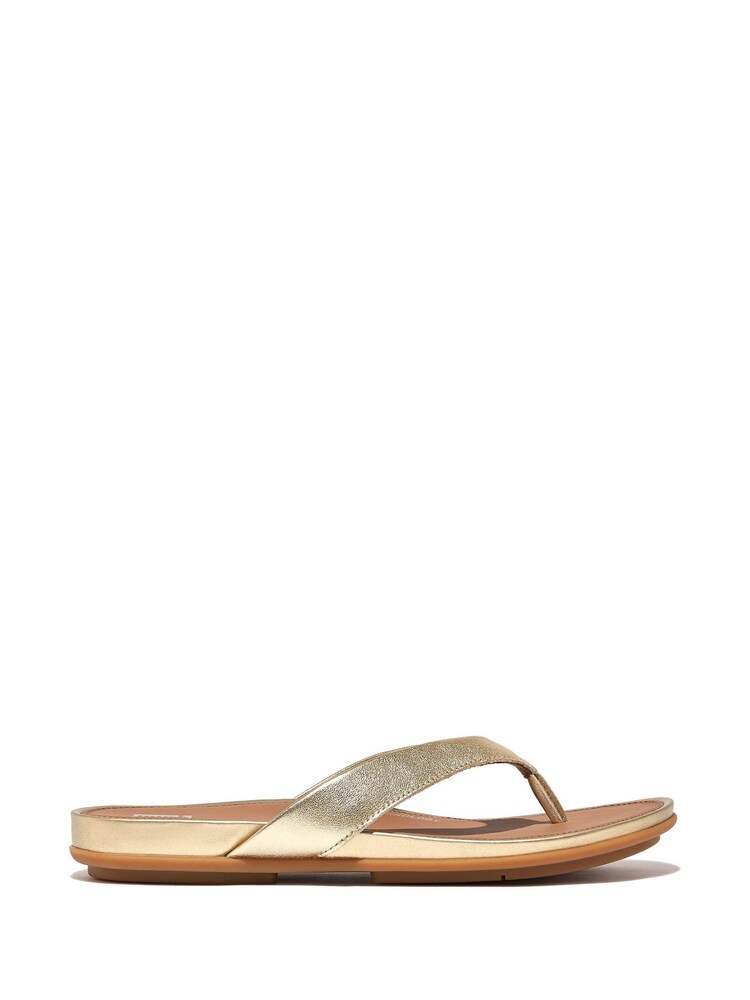 FitFlop Natural Gracie Leather Flip Flops - Image 1 of 4 FitFlop Natural Gracie Leather Flip Flops - Image 1 of 4
