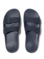 FitFlop iQushion Mens Two-Bar Buckle Slides - Image 3 of 4
