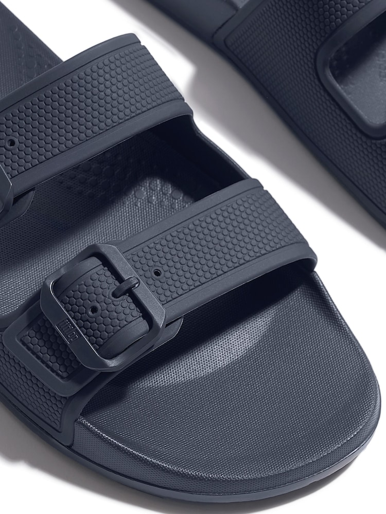 FitFlop iQushion Mens Two-Bar Buckle Slides - Image 4 of 4