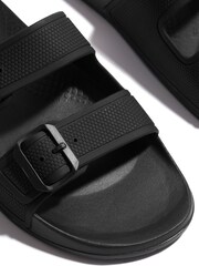 Svart - FitFlop iQushion Herra tveggja stanga sylgja Svart rennibrautir - Image 4 of 4