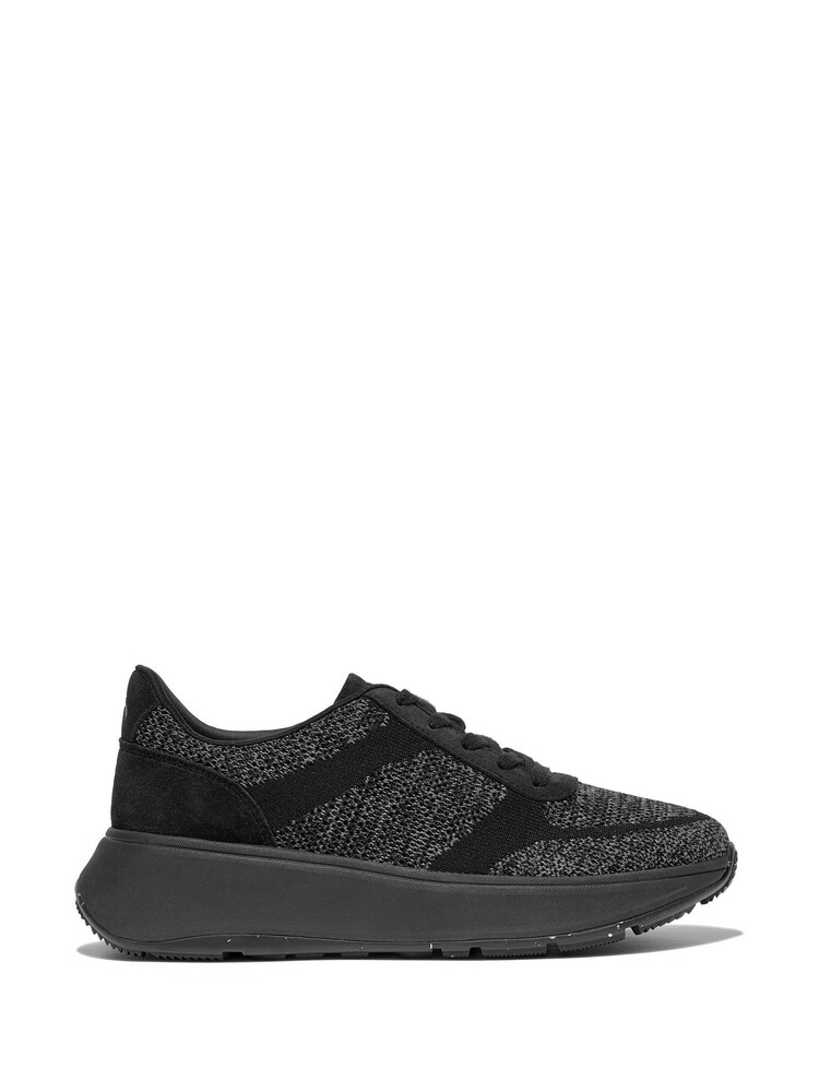 FitFlop F-Mode Knit Flatform Black Sneakers - Image 1 of 4 FitFlop F-Mode Knit Flatform Black Sneakers - Image 1 of 4