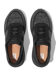 FitFlop F-Mode Knit Flatform Black Sneakers - Image 2 of 4