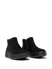 FitFlop F-Mode Suede Flatform Zip Ankle Boots - Image 3 of 4