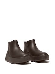 FitFlop F-Mode Suede Flatform Zip Ankle Boots - Image 3 of 3